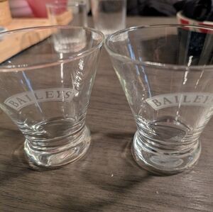 Pair of Baileys irish cream glasses